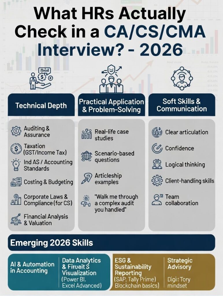 What HRs Actually Check in a CA/CS/CMA Interview?