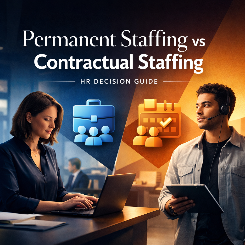 permanent staffing vs contractual staffing